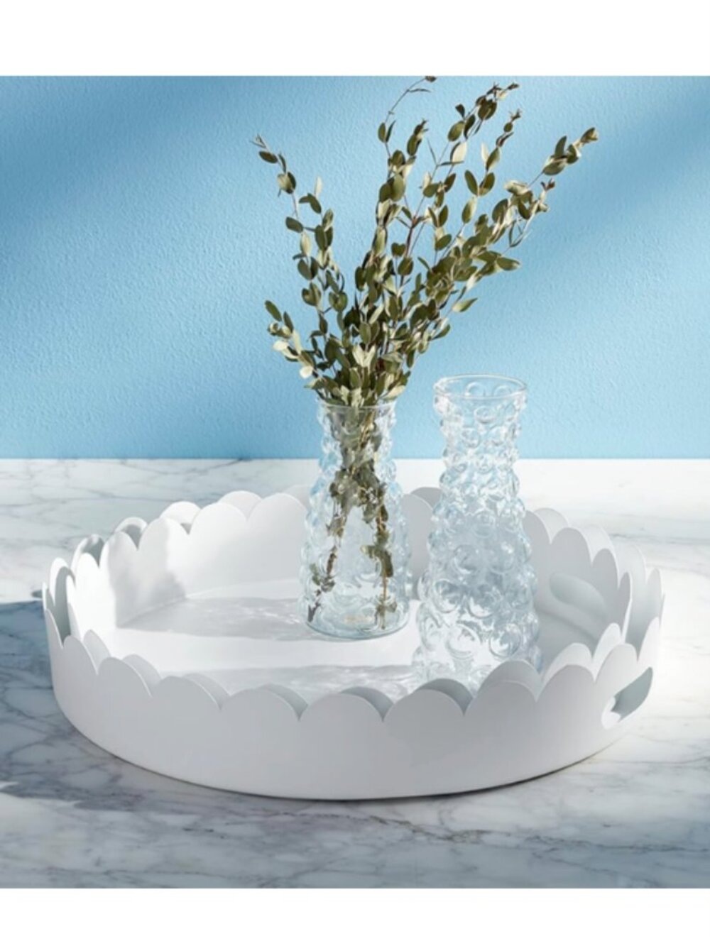 Scalloped Metal Tray